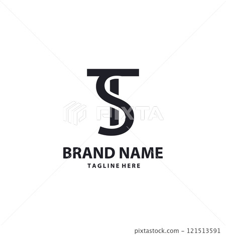 initial letter TS logo design 121513591