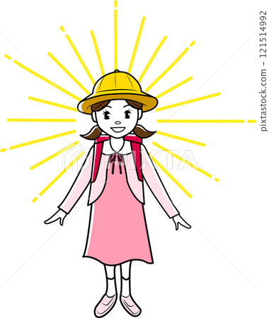 First grade girl at elementary school 121514992