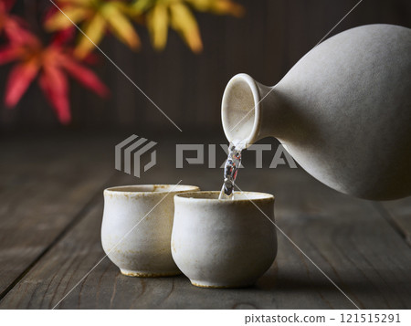 A scene of someone pouring sake 121515291