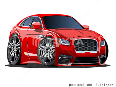 Cartoon vector car isolated on white background Cartoon vector car isolated on white background 121516356