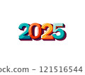 Colorful New Year 2025 Vector Illustration Colorful New Year 2025 Vector Illustration 121516544