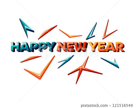 Happy New Year With Arrow Creative illustration 121516549