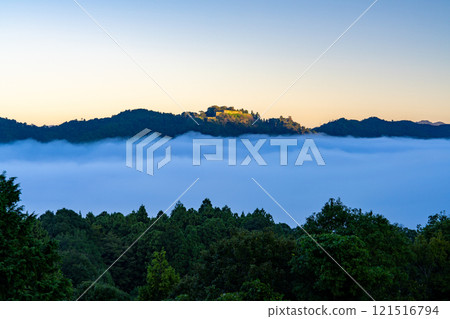 【日本名城百選】秋季雲海中漂浮的津和野城遺址 4 島根縣嘉子郡津和野町 121516794