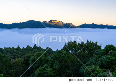 [Japan's 100 Famous Castles] Tsuwano Castle Ruins Floating in the Sea of Autumn Clouds 9, Tsuwano Town, Kashima Prefecture 121516799