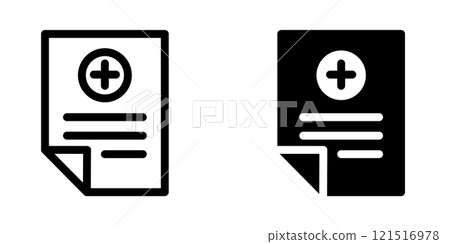Medical Report icon design template Medical Report icon design template 121516978