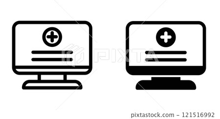 Medical Report icon design template 121516992