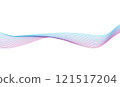 Abstract background. Blue and purple abstract wavy lines. Curved pattern. Modern flowing lines design 121517204