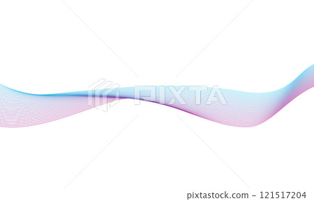 Abstract background. Blue and purple abstract wavy lines. Curved pattern. Modern flowing lines design 121517204