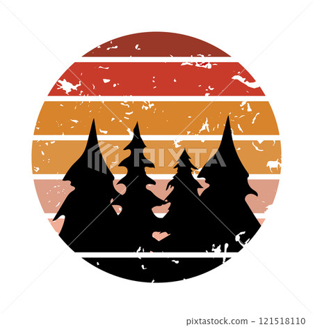 stemware retro sunset cartoon vector illustration stemware retro sunset cartoon vector illustration 121518110