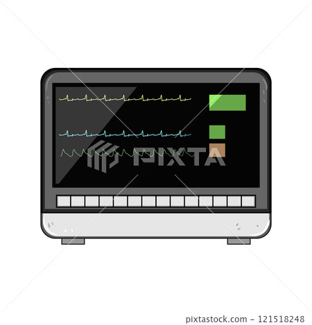 herhythm ekg monitor cartoon vector illustration herhythm ekg monitor cartoon vector illustration 121518248