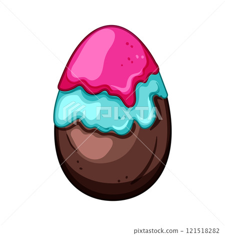 dessert chocolate egg cartoon vector illustration 121518282