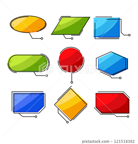 callout shapes set cartoon vector illustration 121518382