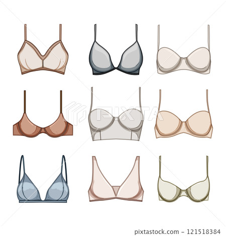 bra modern set cartoon vector illustration 121518384