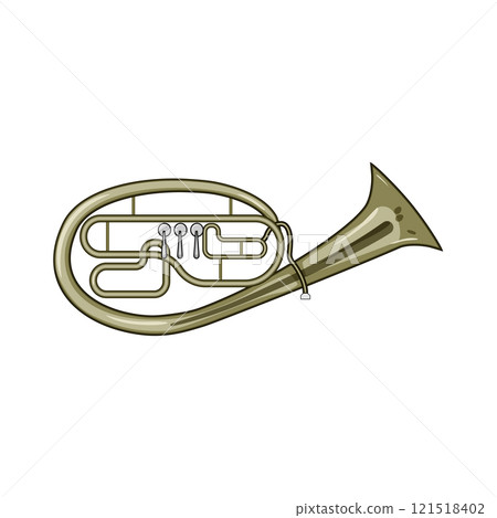 mouthpiece tuba cartoon vector illustration 121518402