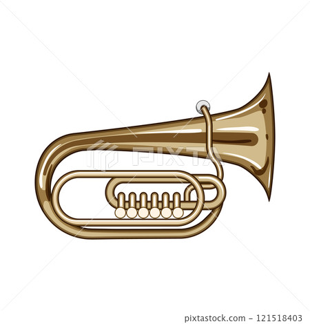 valve tuba cartoon vector illustration 121518403