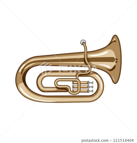 sound tuba cartoon vector illustration 121518404
