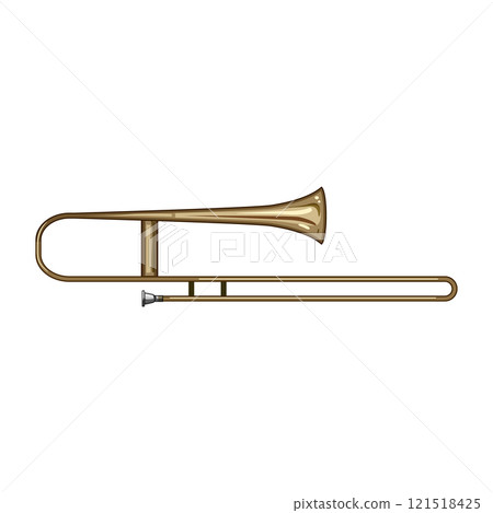 stemless trombone cartoon vector illustration 121518425