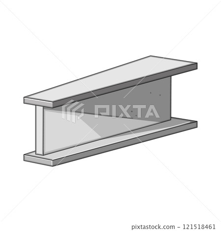 load steel beam cartoon vector illustration 121518461