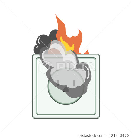wiring short circuit fire cartoon vector illustration wiring short circuit fire cartoon vector illustration 121518470