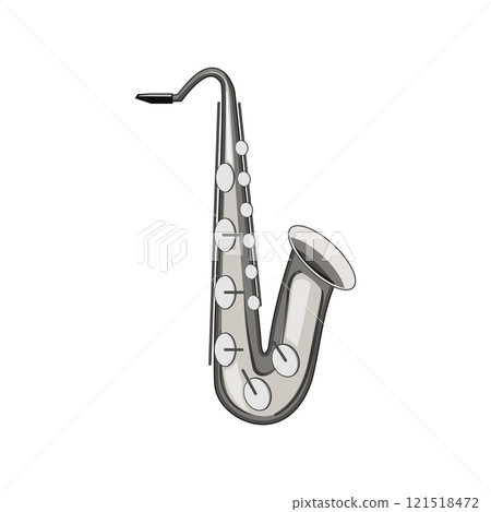 woodwind saxophone cartoon vector illustration 121518472