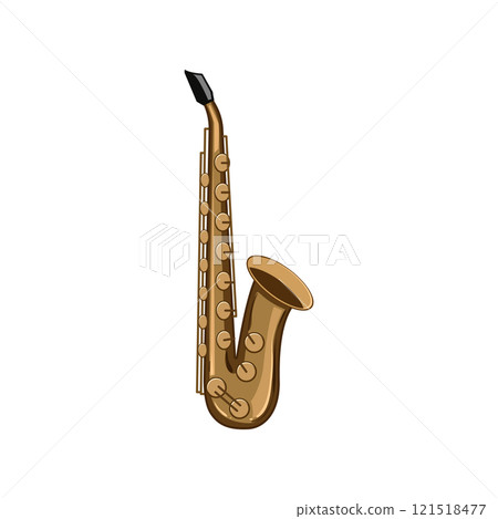 alto saxophone cartoon vector illustration 121518477