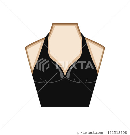 casual neckline dress cartoon vector illustration casual neckline dress cartoon vector illustration 121518508