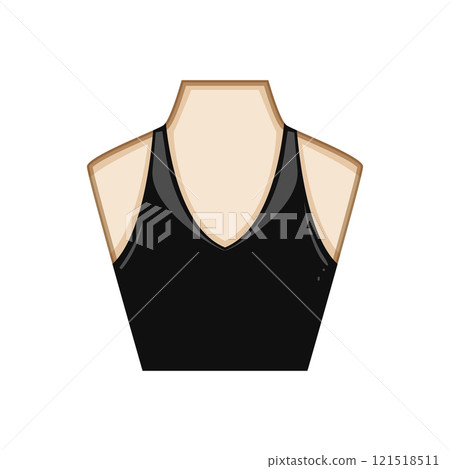 elegant neckline dress cartoon vector illustration elegant neckline dress cartoon vector illustration 121518511