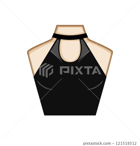 trend neckline dress cartoon vector illustration 121518512