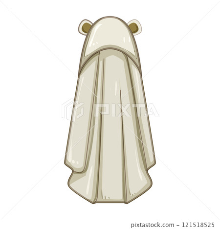 warm hooded baby towel cartoon vector illustration 121518525