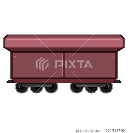 rail coal wagon cartoon vector illustration rail coal wagon cartoon vector illustration 121518592