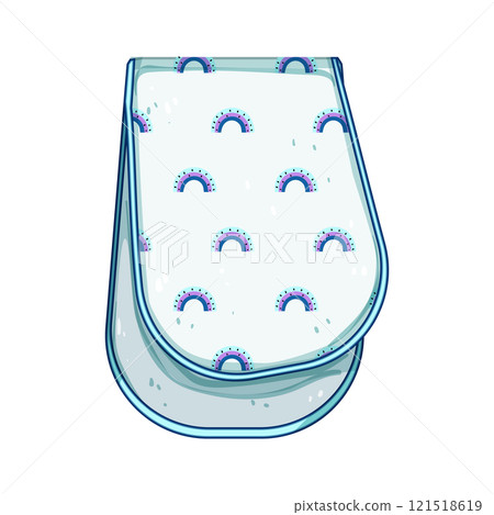infant burp cloths cartoon vector illustration 121518619