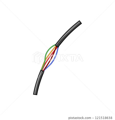 maintenance broken cable cartoon vector illustration 121518638