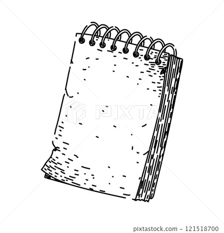 jot notepad sketch hand drawn vector 121518700