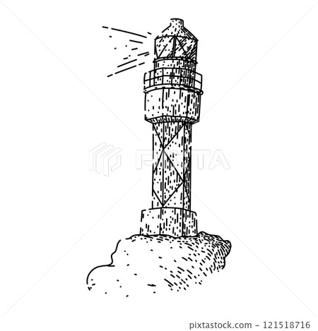 lightkeeper lighthouse sketch hand drawn vector lightkeeper lighthouse sketch hand drawn vector 121518716