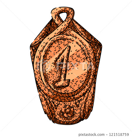 victory medal sketch hand drawn vector 121518759