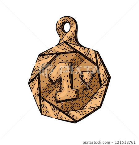 silver medal sketch hand drawn vector 121518761