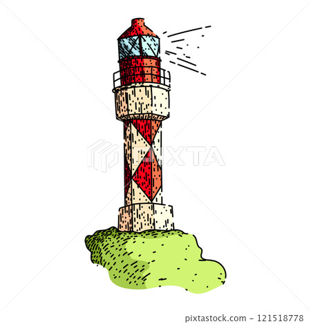 lightkeeper lighthouse sketch hand drawn vector lightkeeper lighthouse sketch hand drawn vector 121518778