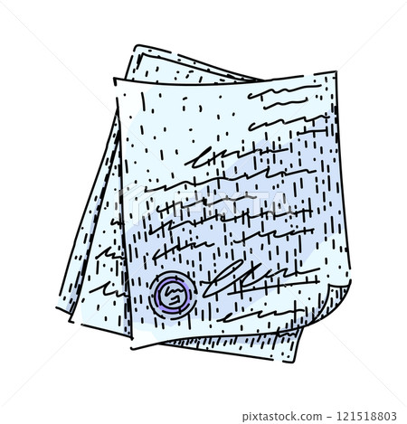 clause contract sketch hand drawn vector 121518803