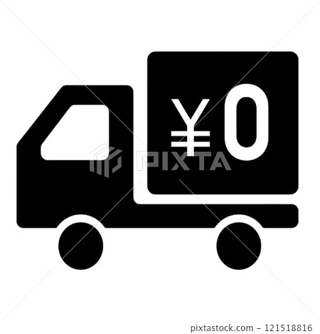 Simple icon of truck (free shipping) Simple icon of truck (free shipping) 121518816