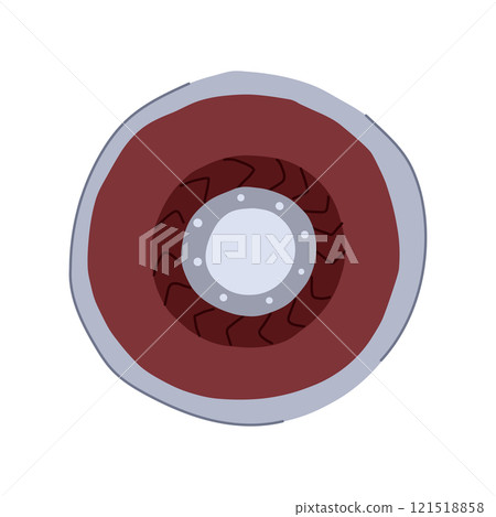 protection viking shield cartoon vector illustration protection viking shield cartoon vector illustration 121518858