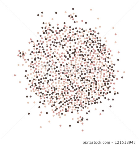 Circle created from brown dotted particles Circle created from brown dotted particles 121518945