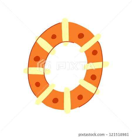 baby teething ring cartoon vector illustration 121518981