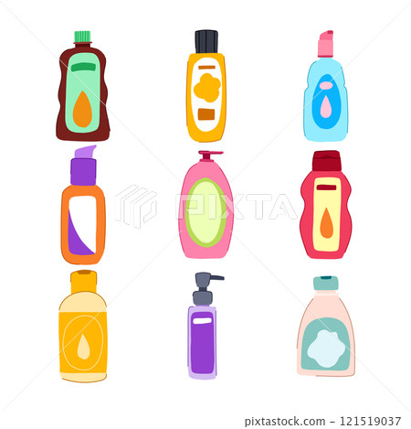 oil baby set cartoon vector illustration 121519037