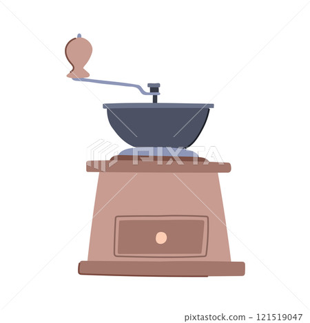 hand manual coffee grinder cartoon vector illustration hand manual coffee grinder cartoon vector illustration 121519047