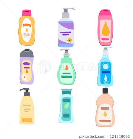 lotion baby set cartoon vector illustration 121519062