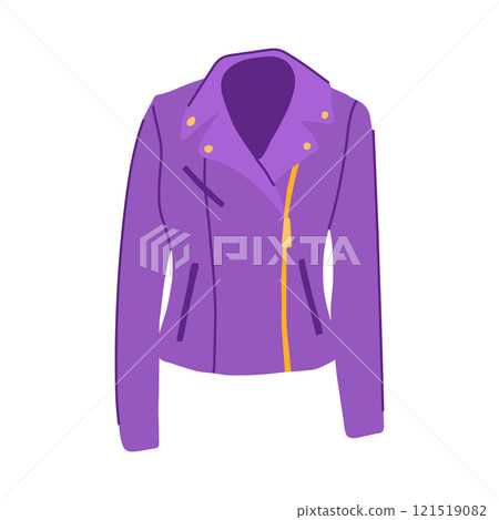 trendy leather jacket female cartoon vector illustration trendy leather jacket female cartoon vector illustration 121519082