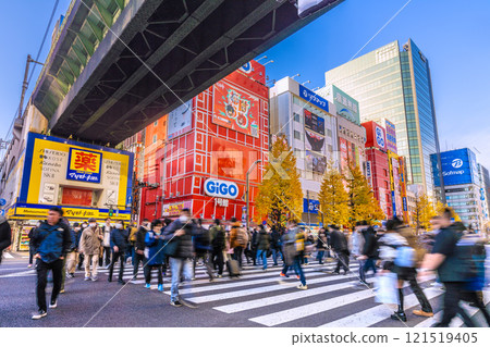 Tokyo cityscape in Japan: Towards an era of hope... Akihabara bustling with foreign tourists = 26th Tokyo cityscape in Japan: Towards an era of hope... Akihabara bustling with foreign tourists = 26th 121519405