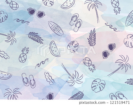 夏季插圖總模式 121519471