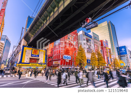 日本東京城市景觀：邁向希望的時代…外國遊客擠滿的秋葉原=26日 121519648