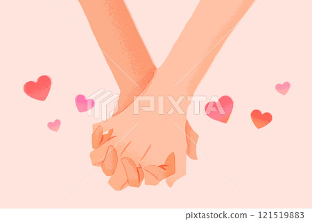 一對夫婦的手與他們的愛人聯繫 一對夫婦的手與他們的愛人聯繫 121519883